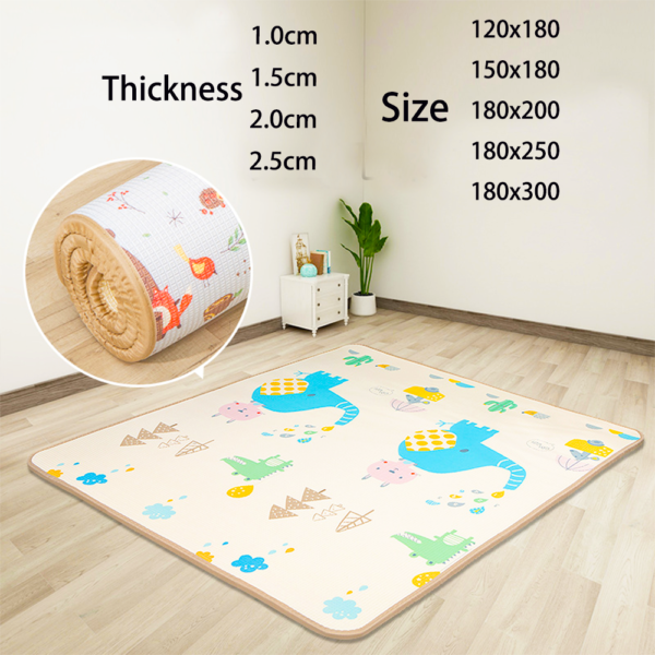 150x180x1.0cm Interlocking Kids Beba Toys Krypmatta Carpet Non-toxic Crawling Children's Play mat Leaf Tapetes Foldable Activity Baby puzzle Crawl Mat - Image 7