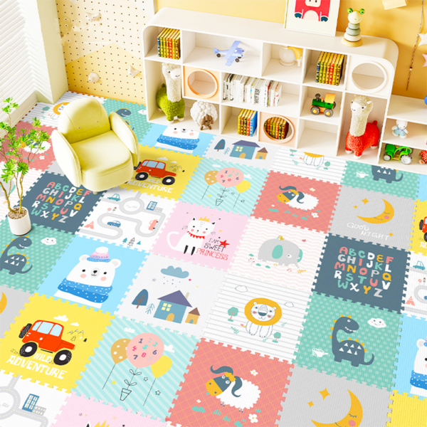 XPE Splicing Baby Play Mat 60x60x1.0cm Non-toxic Factory Hot selling Educational Interlocking Eva Foam Tatami Puzzle Mat Play Carpet Tiles Baby Crawling Mat