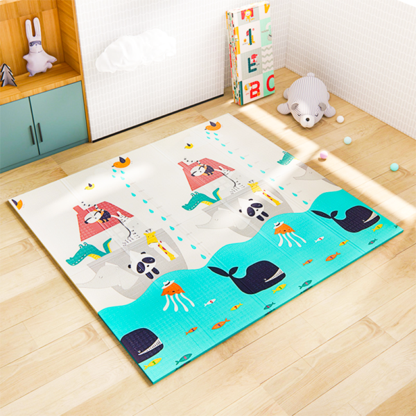 XPE Foldable Baby Play Mat 180x200x0.8cm Baby Crawling Mat Children's Crawling Pat Non-toxic Folding Play Mats Factory Hot selling