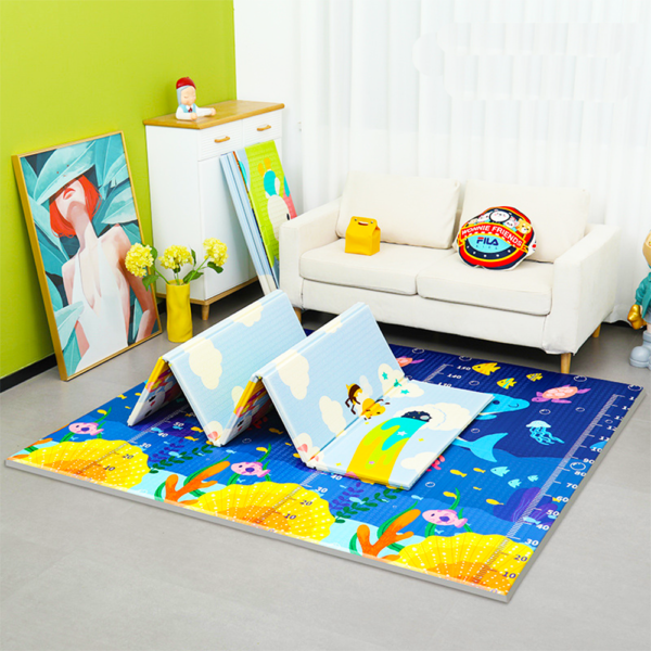 XPE Foldable Baby Play Mat 160x180x0.8cm Baby Crawling Mat Children's Crawling Pat Eco-friendly Folding Play Mats Factory Direct sale