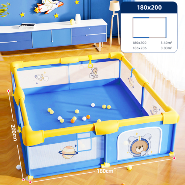 Baby Playpen Large Activity Space Indoor Oxford Steel Safety Open Locker Safety Play Yard Fence for Toddlers Kids - Image 8