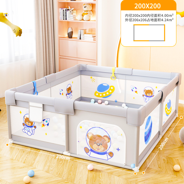Baby Playpen Large Activity Space Indoor Oxford Steel Safety Open Locker Safety Play Yard Fence for Toddlers Kids - Image 5