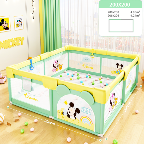 Baby Playpen Large Activity Space Indoor Oxford Steel Safety Open Locker Safety Play Yard Fence for Toddlers Kids